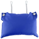 Lederkissen Blau
