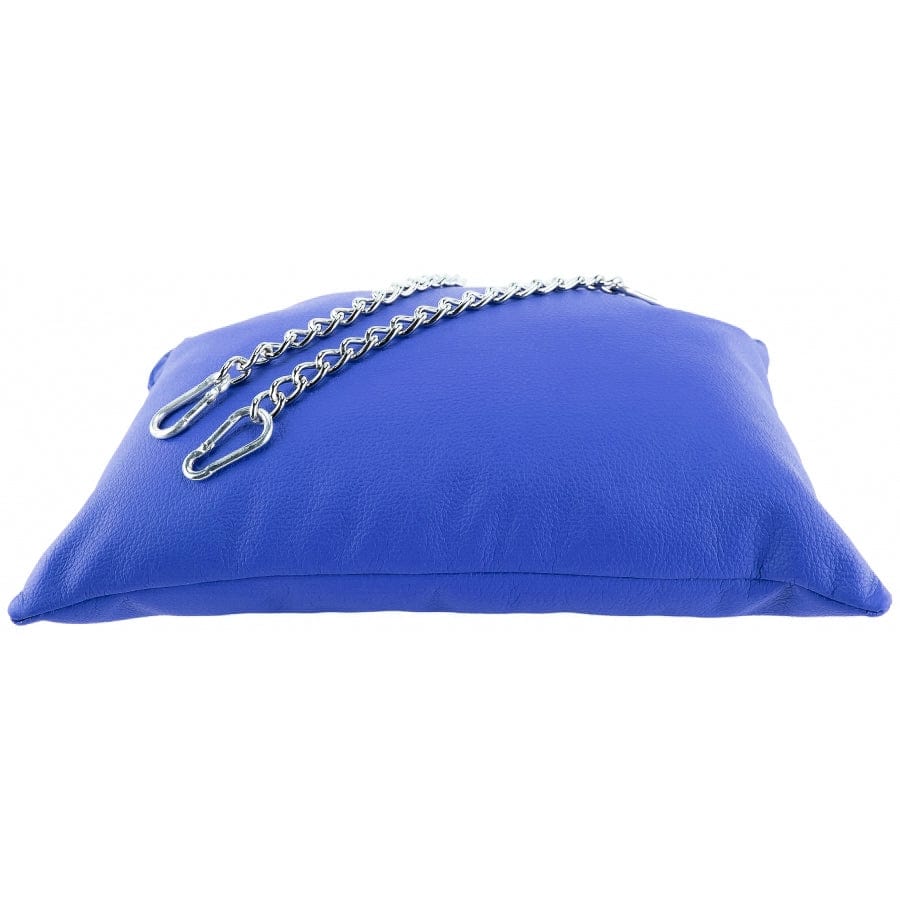 Lederkissen Blau