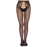 Strümpfe 1966 Netzstrumpfhose mit Offenem Schritt Schwarz Einheitsgrösse