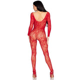 Bodystocking Spitzen-Bodystocking Rot Eine.2