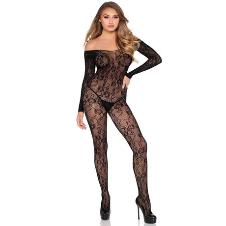 Leg Avenue - 89366 Spitzen-Dessous-Bodystocking, Schwarz - Einheitsgrösse