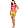 Kleid Nahtloses Minikleid mit Schlitzen Sunset