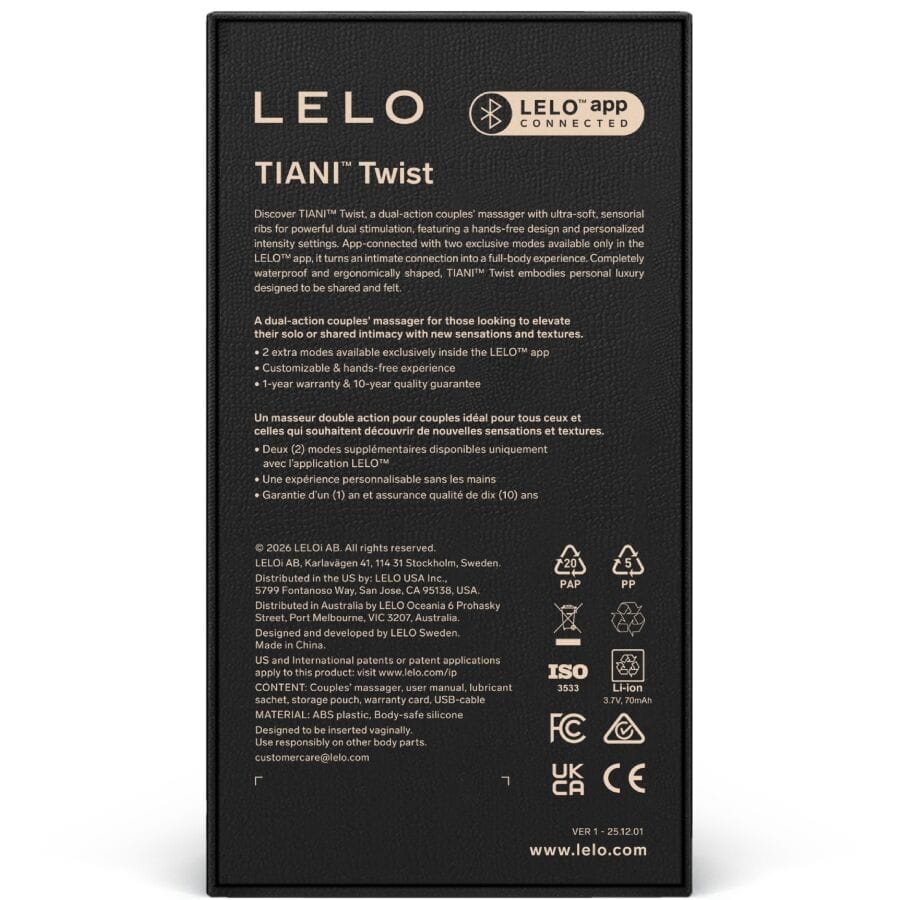 Lelo - Tiani Twist Paarvibrator Zartrosa