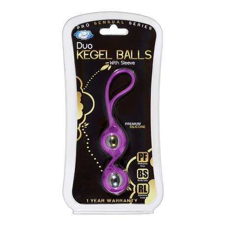 Liebeskugeln Duo mit Hülle Violett 8,6 cm – Ansicht 2