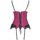 Livco Corsetti Fashion - Agrafena Cf 90436 Korsett + Tanga Burgunder S/M