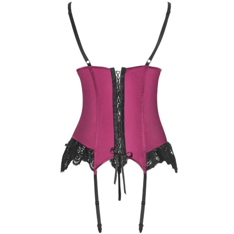 Livco Corsetti Fashion - Agrafena Cf 90436 Korsett + Tanga Burgunder S/M