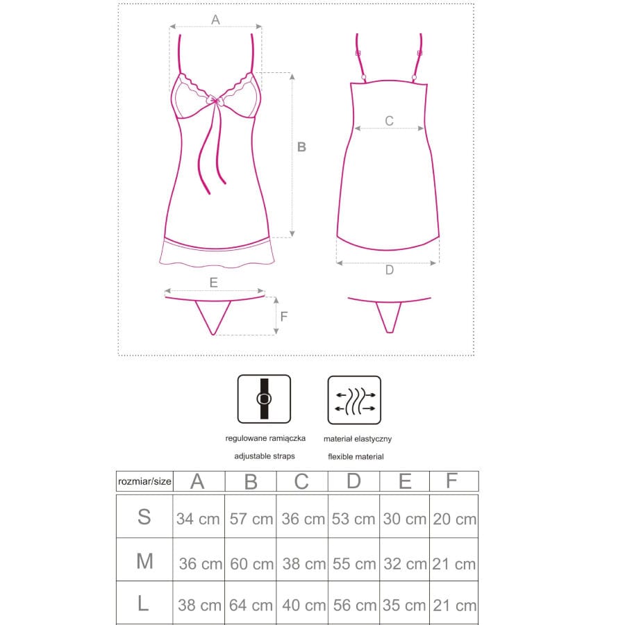 Babydoll Fashion Hyeona 1710 Babydoll + Thong Rose L.4