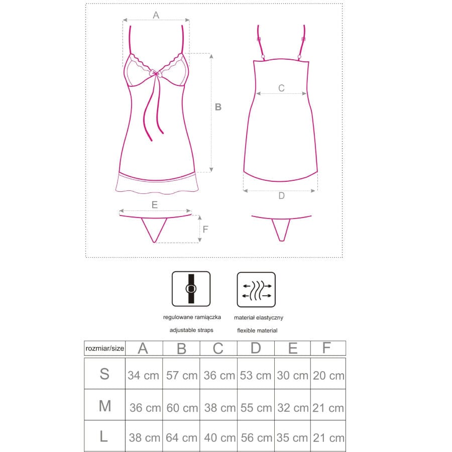 Babydoll Fashion Luise 1710 Babydoll + Tanga Schwarz XL.4