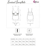 String Fashion Sensual Snowflake Lc 90603 Weihnachts-Chemise + String + Haarband S/M.4
