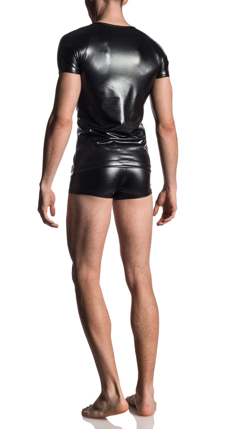 Manstore sexy Wetlook T-Shirt schwarz