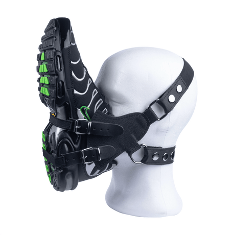 Maske aus Leder mit Sneakersohle Sniff My Sneaker Schwarz – Ansicht 3