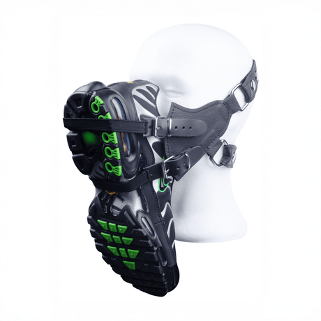 Maske aus Leder mit Sneakersohle Sniff My Sneaker Schwarz – Ansicht 2