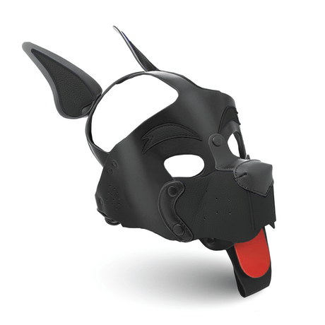 Maske Master Series Alpha Dog Puppy-Haube mit Zunge Neopren in zwei Farben