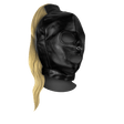 Maske Ouch Xtreme mit Pferdeschwanz in zwei Haarfarben Schwarz 27 cm