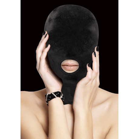 Maske mit Mundöffnung Schwarz 20 cm