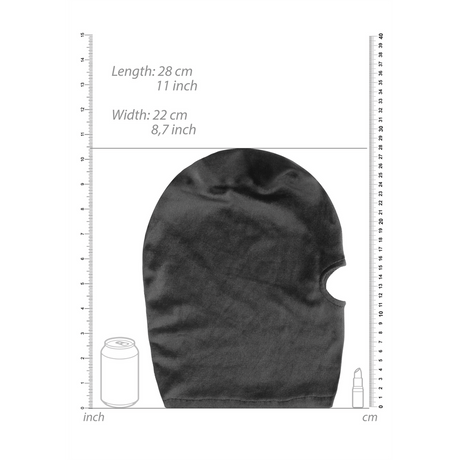 Maske mit Mundöffnung Schwarz 20 cm – Ansicht 7