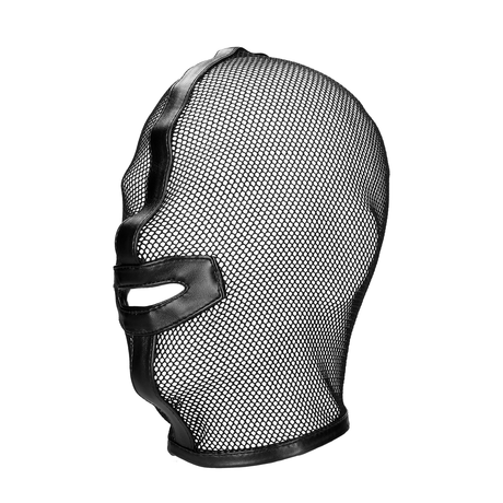Maske Ouch aus Netzstoff mit Mundöffnung Schwarz 30 x 27 cm – Ansicht 5