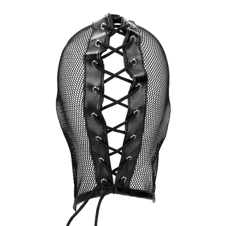 Maske Ouch aus Netzstoff mit Mundöffnung Schwarz 30 x 27 cm – Ansicht 6