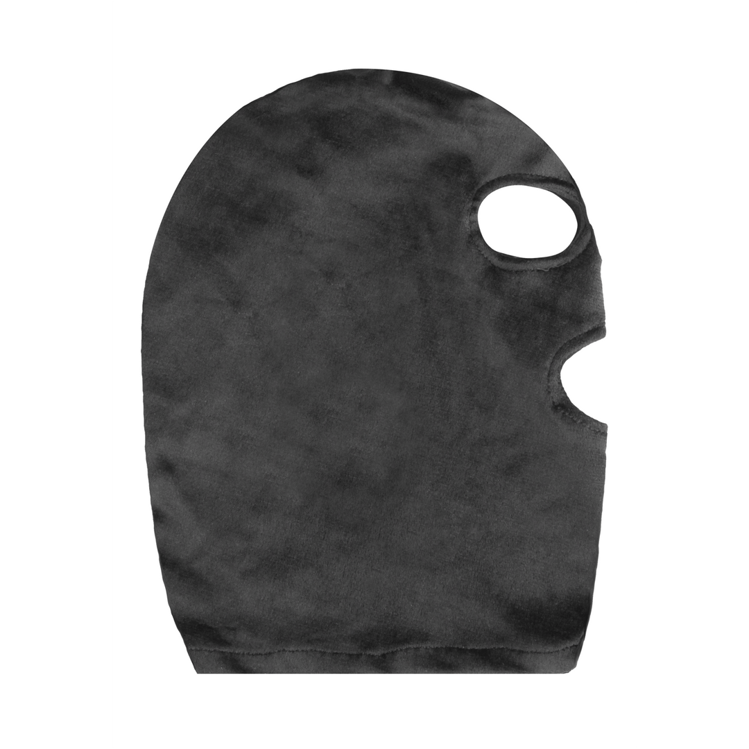 Maske Ouch aus Samt mit Augen- und Mundöffnung Schwarz 28 cm – Ansicht 5