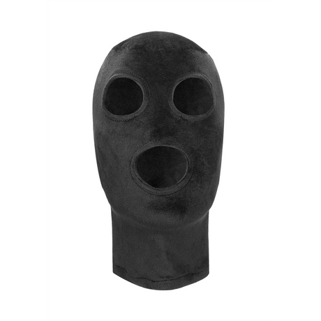 Maske Ouch aus Samt mit Augen- und Mundöffnung Schwarz 28 cm – Ansicht 4