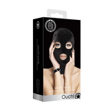 Maske Ouch aus Samt mit Augen- und Mundöffnung Schwarz 28 cm – Ansicht 2