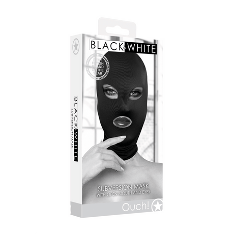 Maske Ouch Black and White Subversion Schwarz 39,5 cm – Ansicht 2