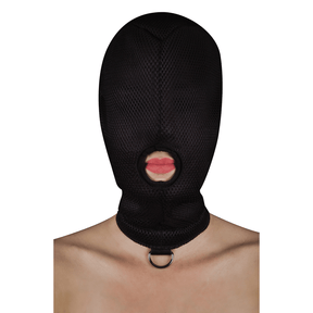 Maske Ouch Extreme aus Mesh mit D-Ring Schwarz