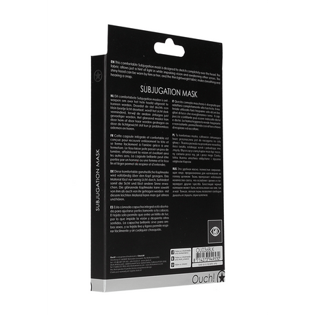 Maske Ouch Subjugation geschlossen Schwarz 39,5 cm – Ansicht 3
