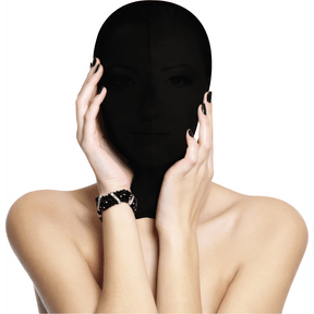 Maske Ouch Subjugation geschlossen Schwarz 39,5 cm