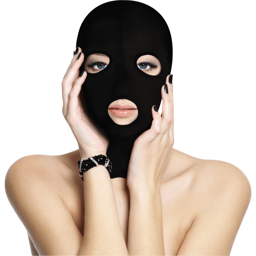 Maske Ouch Subversion mit Augen- und Mundöffnung Schwarz 39,5 cm