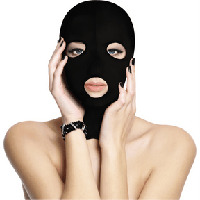 Maske Ouch Subversion mit Augen- und Mundöffnung Schwarz 39,5 cm