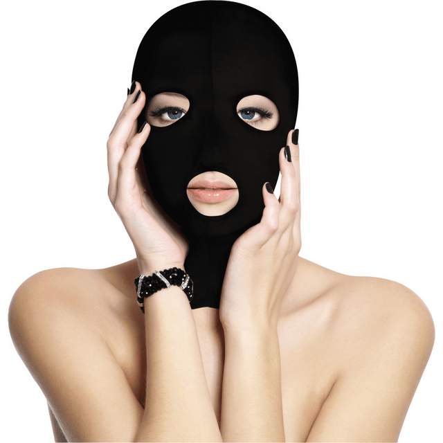 Maske Ouch Subversion mit Augen- und Mundöffnung Schwarz 39,5 cm