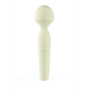 Massagestab Marlie mit Hanfblattmuster Hellgrün 21,6 cm