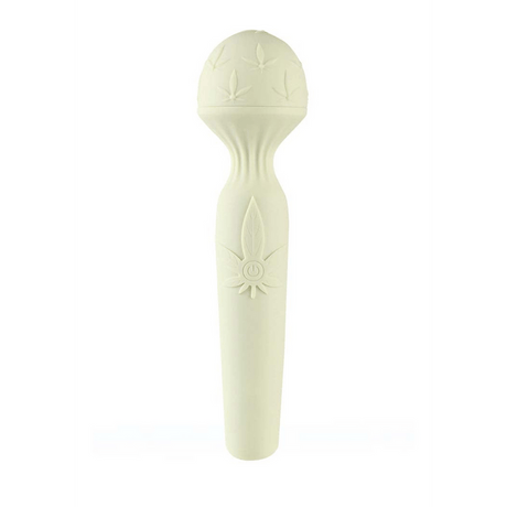 Massagestab Marlie mit Hanfblattmuster Hellgrün 21,6 cm