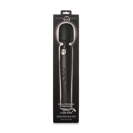 Massagestab Master Series Thunderstick Pro Hochdrehzahl Silikon Schwarz 32,7 cm – Ansicht 3