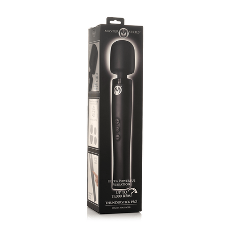 Massagestab Master Series Thunderstick Pro Hochdrehzahl Silikon Schwarz 32,7 cm – Ansicht 2