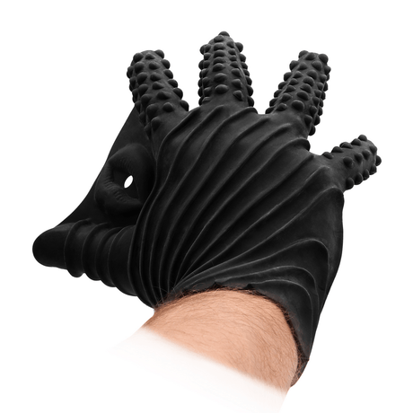 Masturbations-Handschuh Schwarz 19 cm