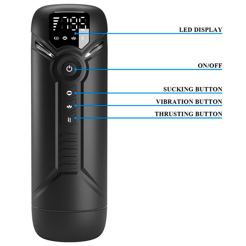 Masturbator Aetola automatisch multifunktional Schwarz – Ansicht 8