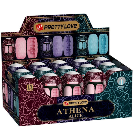 Masturbator Athena Alice Pack 15 Verschiedene Männliche Masturbatoren