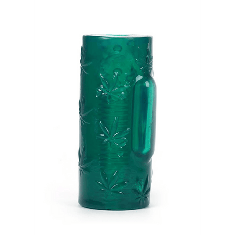 Masturbator Blaze mit Hanfblattmuster Grün 16 x 6,5 cm