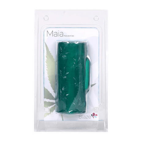 Masturbator Blaze mit Hanfblattmuster Grün 16 x 6,5 cm – Ansicht 2