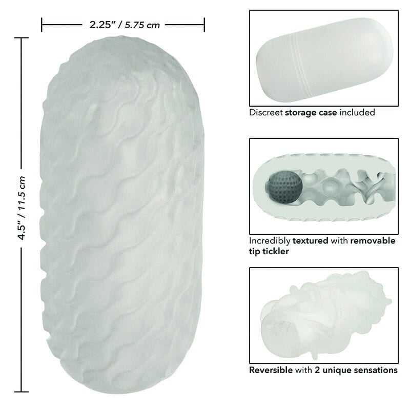 Masturbator Boundless Reversible Squishy Ball Stroke Gelb 11,5 x 5,75 cm