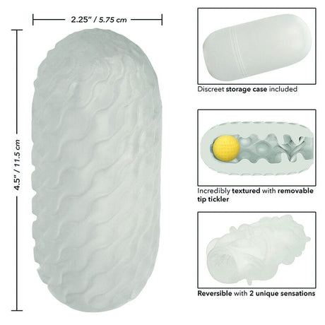 Masturbator Boundless Reversible Squishy Ball Stroke Grau 11,5 x 5,75 cm