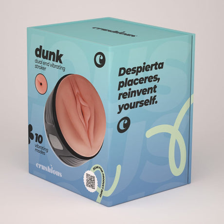 Masturbator Crushious Dunk mit Vibration Schwarz 10 x Ø 11 cm – Ansicht 2