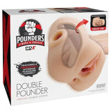 Masturbator Double Pounder Squeeze mit doppelter Vibration Hell 20,5 cm – Ansicht 4