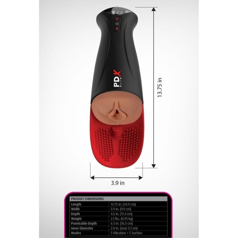 Masturbator Fap-O-Matic Pro XL automatisch mit Vibration Braun 34,9 cm – Ansicht 5