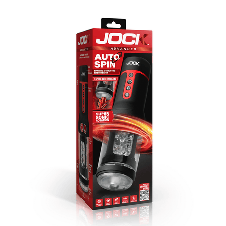 Masturbator Jock Auto Spin rotierend und stoßend Schwarz 13 x Ø 8,1 cm – Ansicht 2