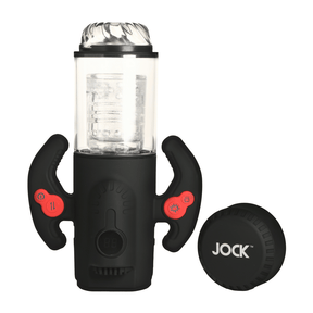 Masturbator Jock Turbo Max rotierend stoßend und saugend Schwarz 14,5 x Ø 8,4 cm