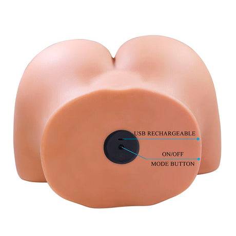 Masturbator Julia XXL Vagina und Anal doppelt mit Vibration Nude