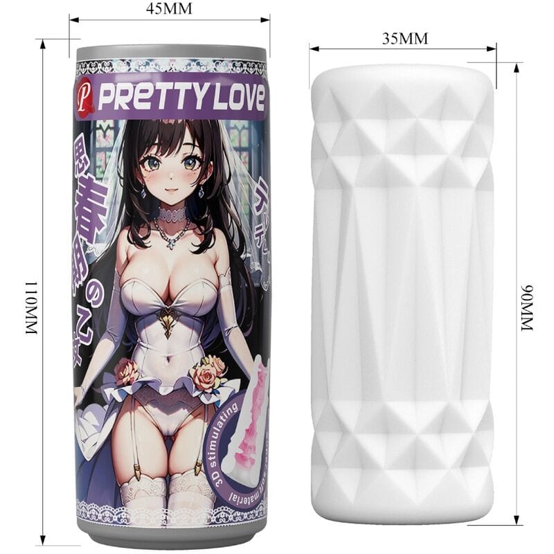 Masturbator Männlicher Modell 2 Weiß 11 x 4,5 cm – Ansicht 6